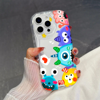 เคสโทรศัพท์แบบโปร่งใสลายมอนสเตอร์น่ารักสไตล์ INS สำหรับ Realme 10/11/12/13/14/15 และ C11/C12/C15/C20