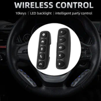 Multi-function 10 Keys Wireless Steering Wheel Remote Control Universal For Car Radio DVD GPS Multimedia Remote Control Buttons