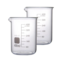 【TOR】寬口燒杯 實驗器材 玻璃燒杯400ml 咖啡量杯 具嘴燒杯 強度高 GCL400-F(厚壁型燒杯 量杯 低型燒杯)