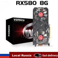Veineda rx 580 8GB Graphics card rx580 Video Card GDDR5 256Bit for gaming GPU Display card placa de video 8gb Refurbished