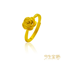 今生金飾 漫之玫麗戒 黃金戒指(網路獨賣)
