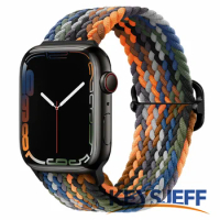 Braided Strap Compatible with Apple Watch Straps 45/41mm 44/40mmElastic Solo Loop Sport Bands for iWatch Series 7 6 5 4 SE 84007