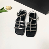 Giày Sandal Nữ M89 Quai Nơ Màu Bạc Thời Trang Big Size 34-42 DéP Shoes