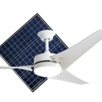 40W solar panel gazebo home ceiling fans solar fan 24v with battery or with DC power supply