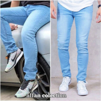 Celana Jeans Pensil Pria Jins Jean Panjang Laki Cowok Dewasa Slimfit Skinny Polos Distro affan colec