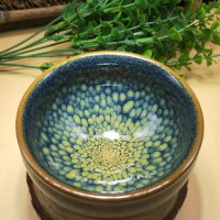 Jianzhan Chinese Vintage Tea Cup Jian Ware Handleless Tea Cups Oil Glaze Tenmoku Pottery Health Benefits more use more beautiful