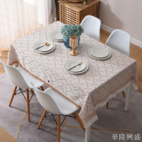 輕奢加厚針織圓桌布書桌臺布復古茶幾餐桌蓋布法式INS風桌布