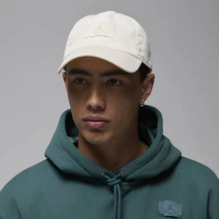 【NIKE 耐吉】J CLUB CAP US CB FLT PATCH 喬丹 棒球帽 運動帽 老帽 米白(FD5181-133)