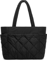 CORALDAISY Puffer Tote Bag for Women Lightweight Tote Bag with Zipper Large Work Bag Quilted Travel 