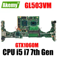 GL503VM Motherboard For ASUS FX503VM FX63V S5AM DA0BKLMBAD0 DABKLMB1AA0 laptop Mainboard I5-7300HQ I7-7700HQ GTX1060-V3G/V6G
