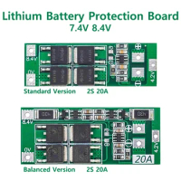 5/20/100Pcs 2S 20A 7.4V 8.4V 18650 Lithium Battery Protection Board/BMS Board Standard/Balance For DIY