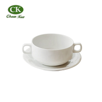 【CK全國瓷器】 雙耳湯盅組 雙耳湯碗 270mL 270cc 濃湯盅 濃湯碗 可疊湯碗 可疊碗 陶瓷湯碗