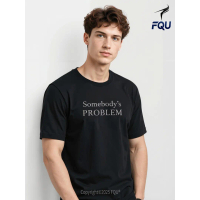 FQU Leopard Somebody's Problem Kaos Musik Country Pria, Hadiah Premium Keluarga, Kaos T-Shirt Pria