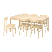 RÖNNINGE/RÖNNINGE 餐桌附6張餐椅