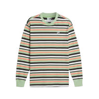 Puma 長袖上衣 Downtown 180 Striped 男款 綠 橘 條紋 中性款 長T 62437789