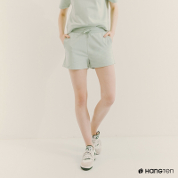Hang Ten-女裝-毛巾布刺繡短褲-綠