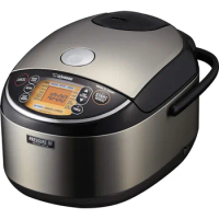Pressure Induction Heating Rice Cooker &amp; Warmer, 10 Cup, Stainless Black