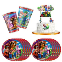 Game Super Mario Cartoon Cupcake Cake Flag Chliden Baptism Communion Party Supply Birthday Festival Anniversary Packing Decorate