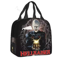 Hellraiser Pinhead Horror Tv Movie Thermal Insulated Lunch Bag Women Portable Lunch Tote Office Outdoor Multifunction Food Box