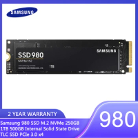 Samsung 980 SSD M.2 NVMe 250GB 1TB 500GB Internal Solid State Drive TLC SSD PCIe 3.0 x4 NVMe 1.3 laptop M2 SSD for Desktop PC
