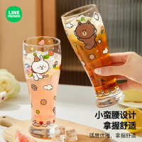 ⭐ LINE FRIENDS 玻璃 水杯 冷飲杯 果汁杯 啤酒杯 牛奶杯 BROWN 熊大 SALLY 莎莉 兔兔