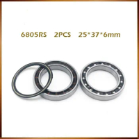 2pcs 6805rs bearing steel ball bearing 6805n rs 25*37*6mm bicycle 6805N-2RS 6805n 2rs MR25376 2rs