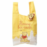 小禮堂 迪士尼 小熊維尼 折疊尼龍環保購物袋 環保袋 側背袋 手提袋 (黃 蜂蜜罐)