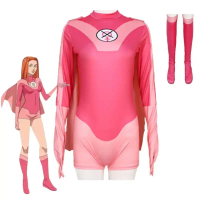 Invincible Atom Eve คอสเพลย์ Fantasia เครื่องแต่งกายปลอมตัวผู้ใหญ่ผู้หญิง Jumpsuit ชุดเสื้อคลุมหญิงฮ