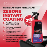 Zerone Japan Instant Coating 255 ml - Pengkilap Body Mobil & Motor Glossy Doff Efek Daun Talas Perli