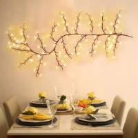 LED Rattan Light 96 Lights Branch Light Starry Sky Room Atmosphere Light Wall Decoration Ornament Li