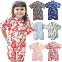 【Baby 童衣】日式和服 寶寶日本包屁衣 夏日麻料連身衣 42122(共１９款)