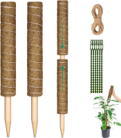 Moss Pole 56 Inch 4 Pcs Moss Pole Monstera Plant Support 17.7 Inch Coir Totem Pole Moss Stick for Cl