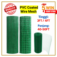PVC Coated Green Wire Mesh | TAHAN KARAT | Ready Stock | 3FT / 4FT x 40–50FT (18G / 22G)