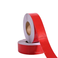 2"x50M Bike Sticker Bicycle Helmet Sticker Adhesive Reflective Tape Red High Visibility Light Cycling Reflector For Things Decal