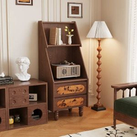 全國包送裝小戶型復古風置物收納櫃香雲紗展示櫃TV櫃儲物地櫃組合