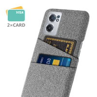 For OnePlus Nord CE 2 5G Case Luxury Fabric Dual Card Phone Cover For One Plus Nord CE 2 5G Funda For OnePlus Nord CE2 5G IV2201