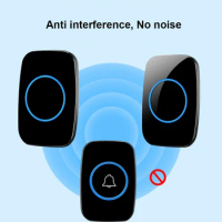 Home Welcome Doorbell Intelligent Wireless Doorbell Waterproof 300M Remote EU Plug smart Door Bell Chime