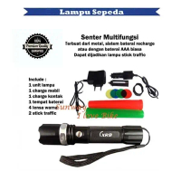 Lampu Sepeda Senter Sepeda Swat Bisa Di Cas Ulang Satu Set Pengecasan