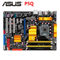 100% Original ASUS P5Q 800Mhz 667Mhz DDR2 P5 Q LGA 775 Motherboard ATX USB 2.0 PCI-E X16 Desktop PC Mainboard Plate P5Q Used
