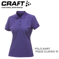 【速捷戶外】瑞典CRAFT 192467 女短袖排汗POLO衫(深紫) POLO SHIRT PIQUE CLASSIC W