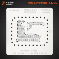 Amaoe BGA Reballing Stencil Template for HUAWEI Mate 40 Pro Motherboard Middle Layer Planting Tin Plate