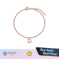 UBS Gold - Gelang Emas Alpha Cheri D - 8k - Kgv7953k Adj 18cm-Rose Gold