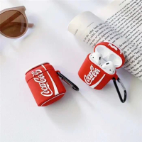 Cuite Silicone Red Cola for AirPods Pro2 Airpod Pro 1 2 3 Bluetooth Earbuds Charging Box Protective Earphone Case Cover
