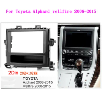 2din Car Radio Fascia Frame For TOYOTA Alphard 20 Serices Vellfire ANH20 2011-2014 Stereo Android Dashboard Kit Face Plate