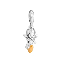CKK Silver 925 Jewelry Cupid &amp; You Charm Shine Beads Fits Original Bracelets &amp; Bangle Sterling Silver Making
