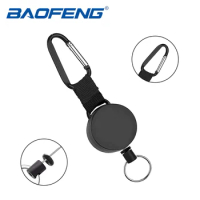 Baofeng Multi-purpose Retractable Chain Walkie Talkie Automatic Recall Speaker Mic Tether for Baofeng UV5R UV-82 UV-9R Plus Pro
