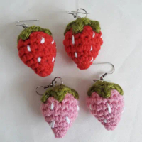 Strawberry Earrings | Crochet Earrings | Fairytale Copycat Core Earrings