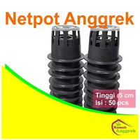 Netpot Anggrek 5 cm Hitam 50 pcs seedling dendrobium bulan net pot jaring black lubang satu dendro h