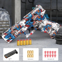 Pistol Soft Bullet Shell Ejecting Toy Gun Continuous Shooting Manual M1911 Colt Airsoft Gun for Adults Children Outdoor