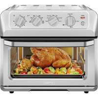 Air Fryer Toaster Oven Combo, 7-In-1 Convection Oven Countertop Oven Air fryer, Cook a 10 Inch Pizza, Auto Shutoff, Stainless